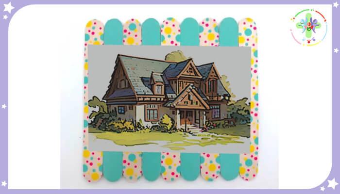 کاردستی قاب عکس با چوب بستنی