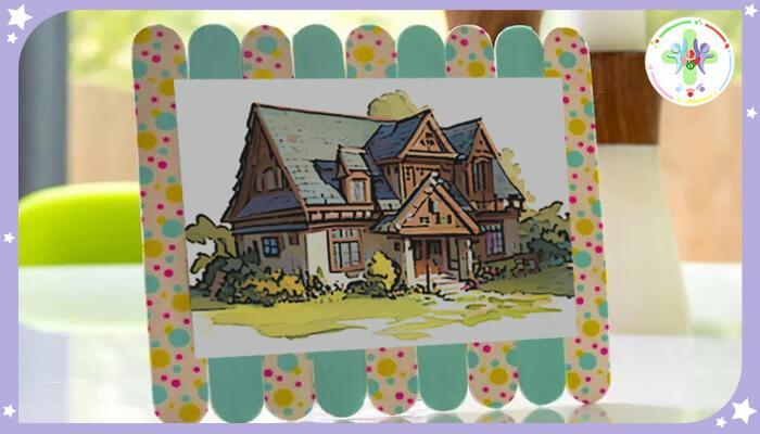 قاب عکس با چوب بستنی