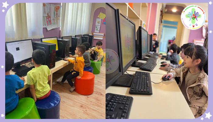 کلاس آموزش کامپیوتر در مهدکودک