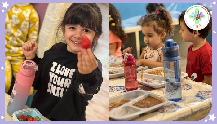 کودکان در حال غذا خوردن