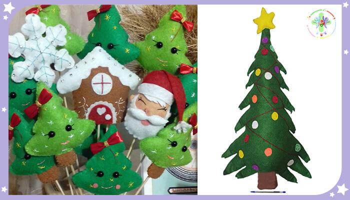 کاردستی درخت با پارچه نمدی برای کودکان