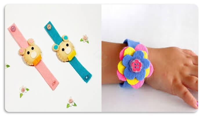 کاردستی دستبند نمدی بچگانه